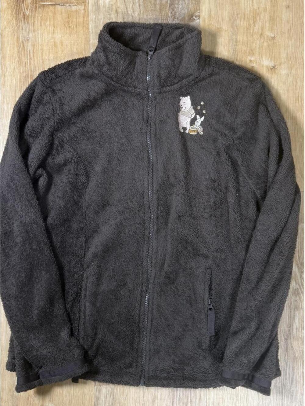 90s Disney Winnie the Pooh Brown Fleece Jacket Tagged L (Fits S/M)